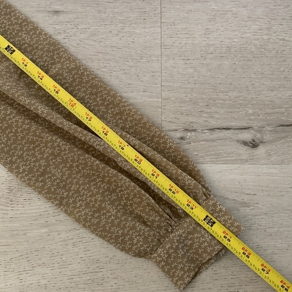 In Loom Floral Border Print Midi Dress‎ Size S cream tan boho cottage core - Picture 9 of 13